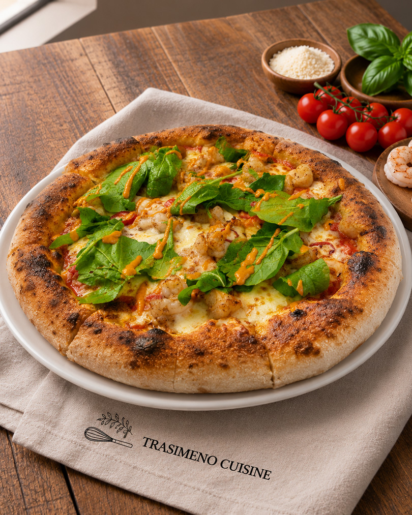 Volcano Smoked Shrimp Pizza