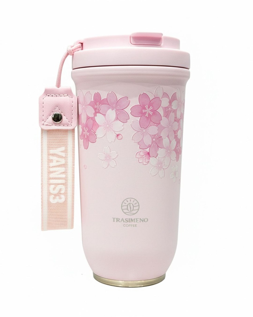 [TMP-000246] Floral pink cup 600 ml