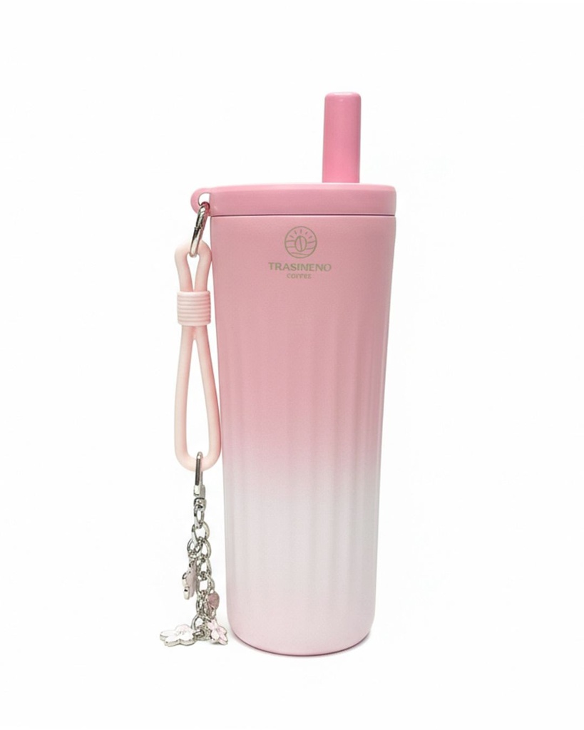 [TMP-000243] Pink & white cup 550 ml